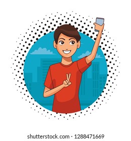 young man cartoon