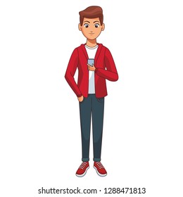 young man cartoon