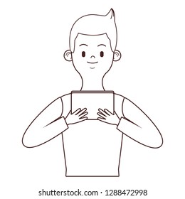young man cartoon