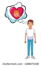 young man cartoon