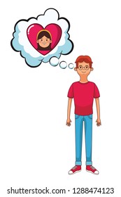 young man cartoon