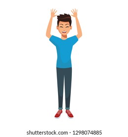 young man cartoon