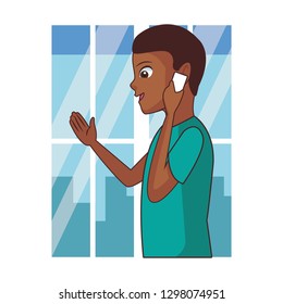 young man cartoon