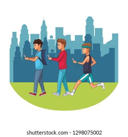 young man cartoon