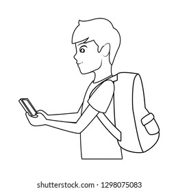 young man cartoon