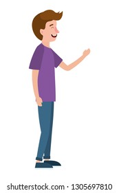 young man cartoon