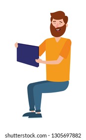 young man cartoon