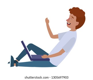 young man cartoon