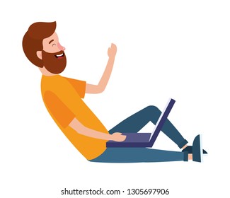 young man cartoon