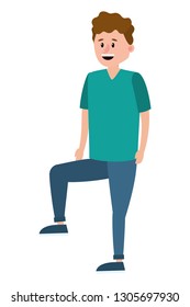 young man cartoon