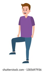 young man cartoon