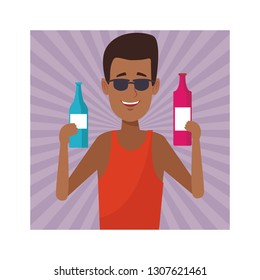 young man cartoon