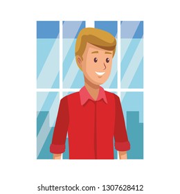 young man cartoon
