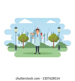 young man cartoon