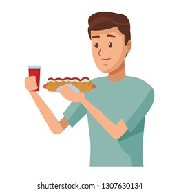 young man cartoon