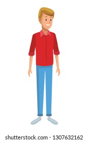 young man cartoon