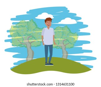 young man cartoon