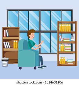 young man cartoon