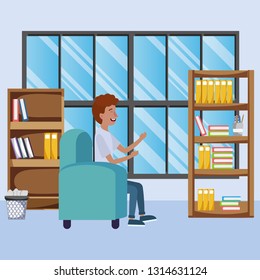 young man cartoon