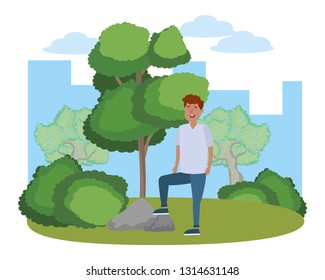 young man cartoon