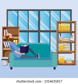 young man cartoon