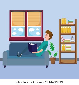 young man cartoon