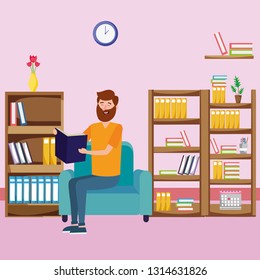 young man cartoon