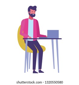 young man cartoon