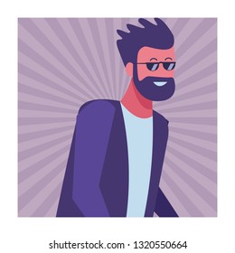 young man cartoon