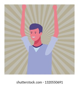 young man cartoon