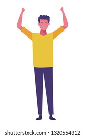 young man cartoon