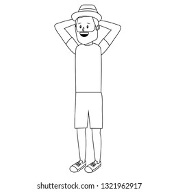 young man cartoon