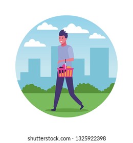 young man cartoon
