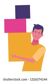 young man cartoon