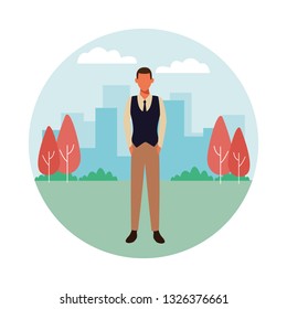 young man cartoon
