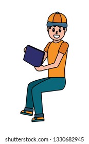 young man cartoon