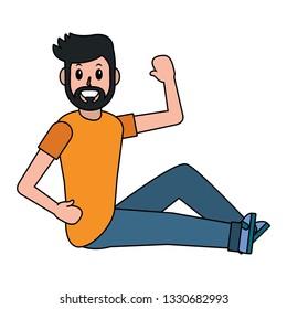 young man cartoon