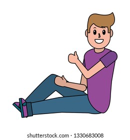 young man cartoon