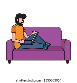 young man cartoon