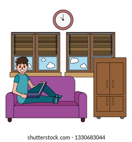 young man cartoon