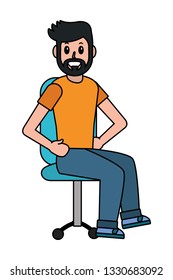 young man cartoon