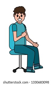 young man cartoon