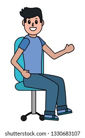 young man cartoon