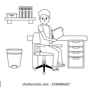 young man cartoon