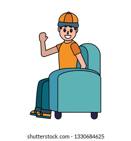 young man cartoon