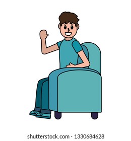 young man cartoon