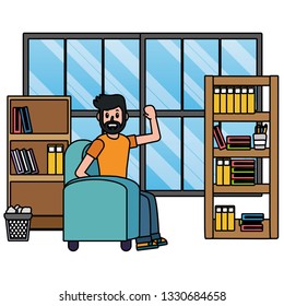 young man cartoon