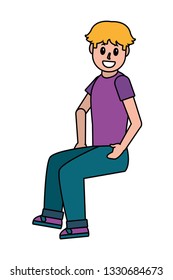 young man cartoon