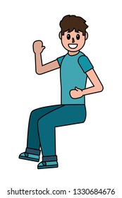 young man cartoon