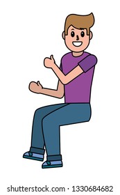 young man cartoon